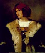 Portrait of a Man in a Red Cap er TIZIANO Vecellio